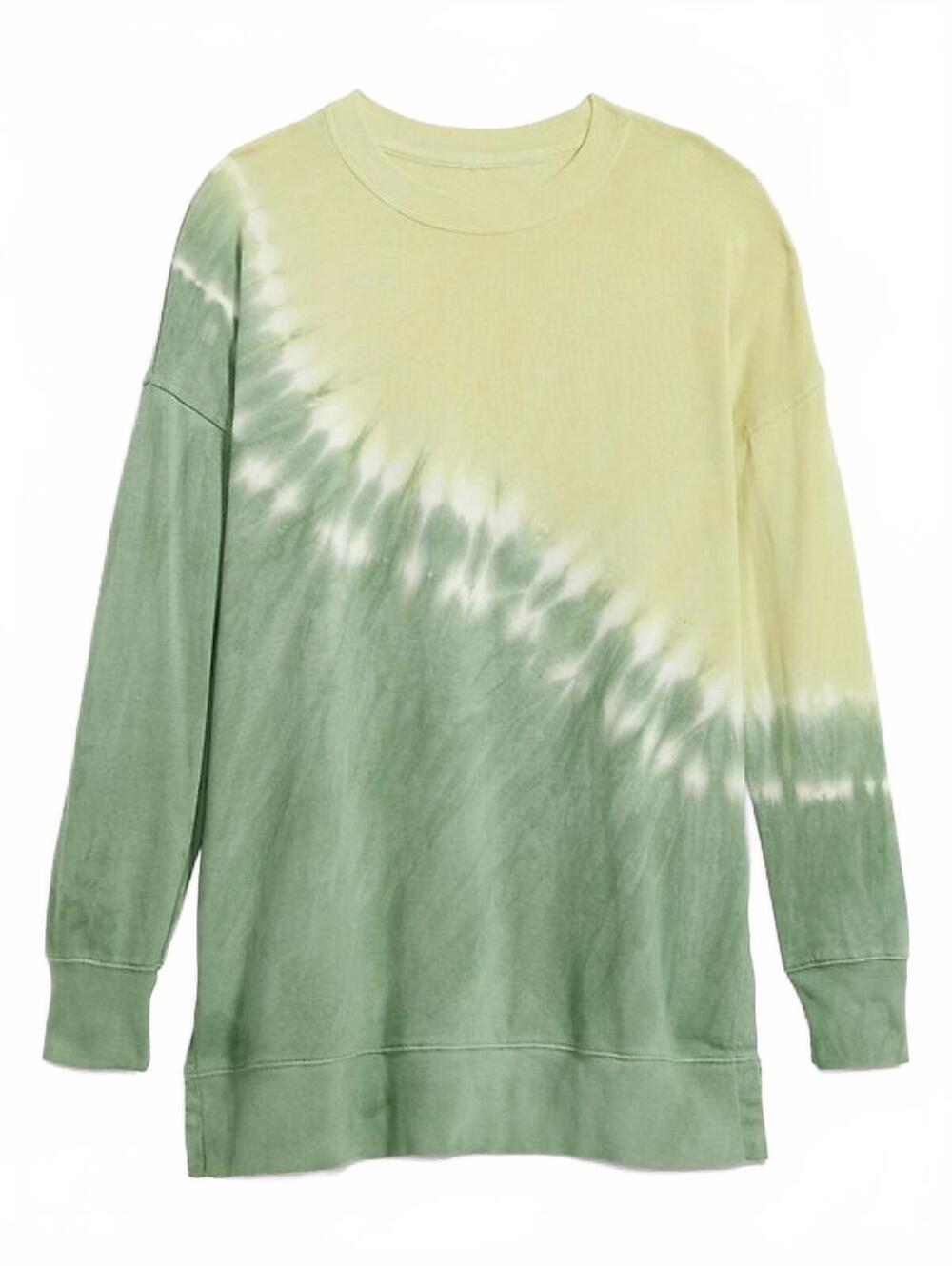 Old Navy Green Tie-Dye Oversized Tunic Sweatshirt Medium - Picture 3 of 9